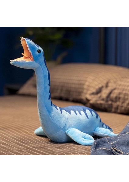 Nessie Peluş Oyuncak, 16”sevimli Karikatür Anime Periferik Mavi Loch Ness Canavarı Karakter Dolması Peluş Şekil Yastık Oyuncak, Yetişkin Çocuk Hayranları Erkekler ve Kızlar Için (Yurt Dışından)