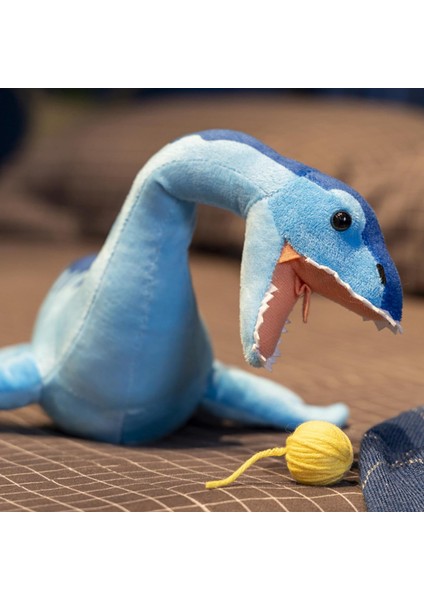 Nessie Peluş Oyuncak, 16”sevimli Karikatür Anime Periferik Mavi Loch Ness Canavarı Karakter Dolması Peluş Şekil Yastık Oyuncak, Yetişkin Çocuk Hayranları Erkekler ve Kızlar Için (Yurt Dışından)