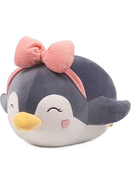 Gri Penguen Peluş Yastık Dolması Hayvan Snuggly Yastık Sevimli Peluş Oyuncak Snuggle Buddy Plushie Çocuklar Erkekler Kızlar Için Kawaii Yumuşak Sarılma Yastık 17.7in (Yurt Dışından)