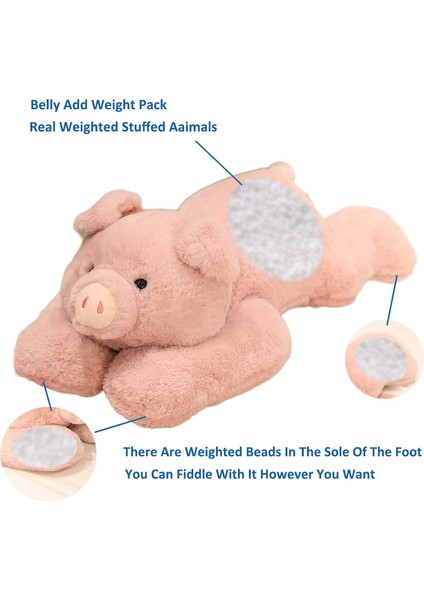 Ağırlıklı Doldurulmuş Hayvanlar, 6,2 Lbs Ağırlıklı Domuz Doldurulmuş Hayvan Oyuncak Domuz Ağırlıklı Peluş Hayvanlar Erkekler Kızlar Için Yastık Hediyeler Atın, 29,5 Inç (Yurt Dışından)