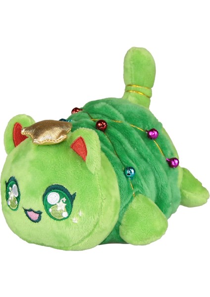 Jingle Bell Geyik Kedi Dolması Hayvan Peluş, Kedi Maması Peluş Kedi Mee Miyav, Sevimli Anime Karikatür Kedi Doldurulmuş Hayvan Figürü Oyuncak Peluş Yastık Çocuklar Için Hediye ve F (Yurt Dışından)