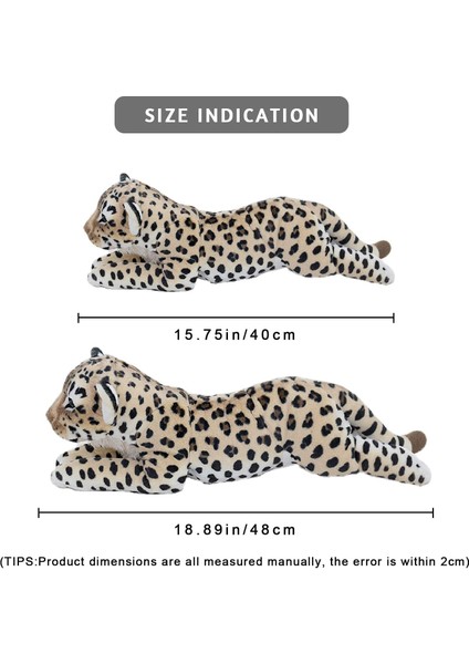 Çita Doldurulmuş Hayvan, 16 "leopar Doldurulmuş Hayvan Çita Doldurulmuş Peluş Oyuncaklar Sevimli Safari Gerçekçi Doldurulmuş Hayvanlar Jaguar Peluş Doğum Günü Hediyesi Çocuklar Içi (Yurt Dışından)