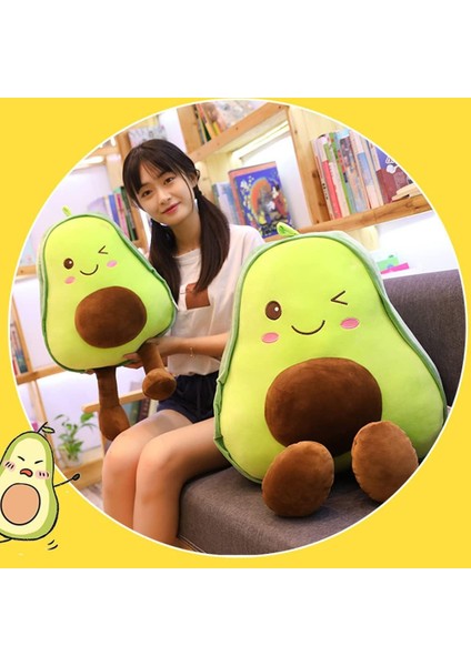 Avokado Yastık Peluş Oyuncak Sevimli Yaratıcı Meyve Bez Bebek Yastık Erkekler ve Kadınlar Hediye (Avokado, Büyük (23.2")) (Yurt Dışından)