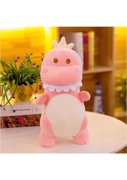 3D Sevimli Tasarım 13,7 Inç Dinozor Peluş Oyuncak, Peluş ve Yumuşak Dinozor Dolgulu Hayvan Yastık Kızlar ve Erkekler Için Pembe (Yurt Dışından)