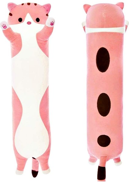 Güzel Peluş Kedi Bebek Sevimli Karikatür Yumuşak Dolması Yavru Kedi, Uzun Atışlı Uyku Yastığı, Çocuk Kız Arkadaşı Için Oyuncak Hediye Çoklu Boyut (Pembe, 90CM/35.4IN) (Yurt Dışından)