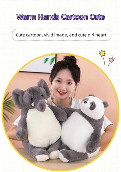 21.5 Inç Panda Peluş Hayvan Dolu Yastık, Yumuşak ve Sevimli Büyük Panda El Sıcak Peluş Oyuncak Hediye Erkekler ve Kızlar Için (Yurt Dışından)