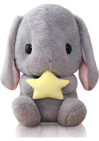 Tavşan Doldurulmuş Hayvan Paskalya Kulaklı Tavşan Peluş Sevimli Beyaz Tavşan Peluş Oyuncak Havuçlu Kabarık Kawaii Yumuşak Sarılma Uyku Yastığı (Yurt Dışından)