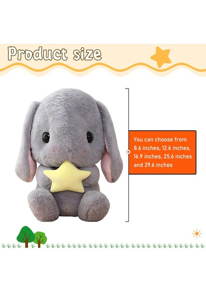 Tavşan Doldurulmuş Hayvan Paskalya Kulaklı Tavşan Peluş Sevimli Beyaz Tavşan Peluş Oyuncak Havuçlu Kabarık Kawaii Yumuşak Sarılma Uyku Yastığı (Yurt Dışından) fırsatları
