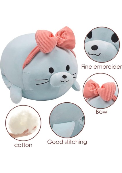 Mavi Deniz Aslanı Peluş Yastık Dolması Hayvan Snuggly Yastık Sevimli Peluş Oyuncak Snuggle Buddy Plushie Çocuklar Erkekler Kızlar Için Kawaii Yumuşak Sarılma Yastık 17.7in (Yurt Dışından) fırsatları