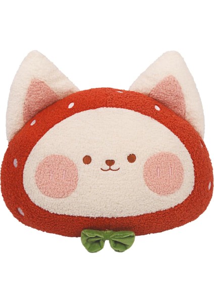 16IN Yumuşak Kedi Anime Peluş Yastık Sevimli Çilek Kitty Dolması Hayvan Peluş Oyuncak Kawaii Plushies Odası Dekor Çocuklar Erkekler Kızlar Için Noel Doğum Günü Hediyeleri (Yurt Dışından)