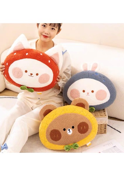 16IN Yumuşak Kedi Anime Peluş Yastık Sevimli Çilek Kitty Dolması Hayvan Peluş Oyuncak Kawaii Plushies Odası Dekor Çocuklar Erkekler Kızlar Için Noel Doğum Günü Hediyeleri (Yurt Dışından)