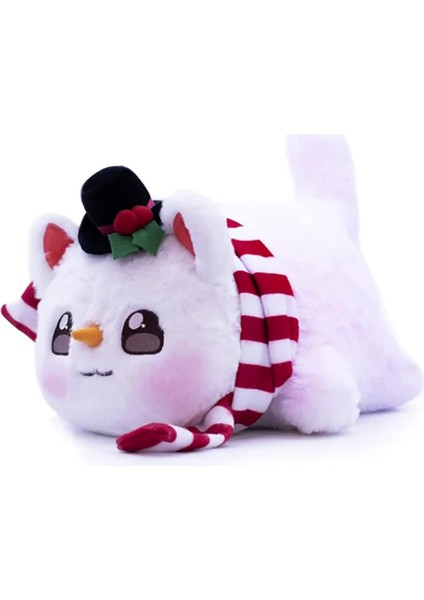 Kardan Adam Kedi Doldurulmuş Hayvan Peluş, Kedi Maması Peluşlar Kedi Mee Miyav, Sevimli Anime Karikatür Kedi Doldurulmuş Hayvan Figürü Oyuncak Peluş Yastık Çocuklar Için Hediye ve (Yurt Dışından)