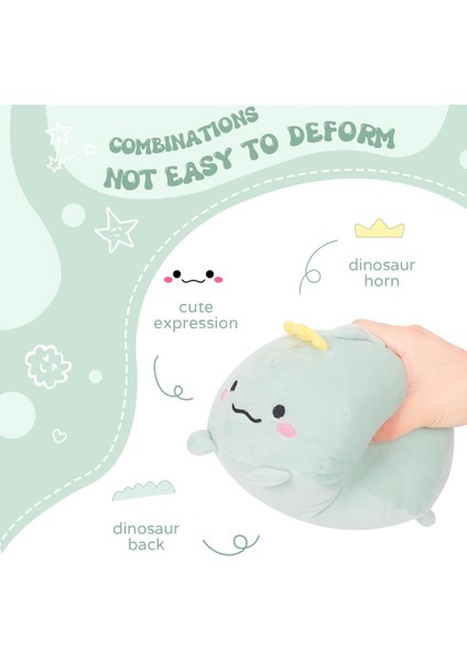 23.6 Inç Sevimli Dinozor Peluş Doldurulmuş Hayvan Silindirik Vücut Yastık, Süper Yumuşak Karikatür Sarılma Oyuncak Yatak Için Hediyeler, Çocuklar Uyku Kawaii Yastık (Yurt Dışından)