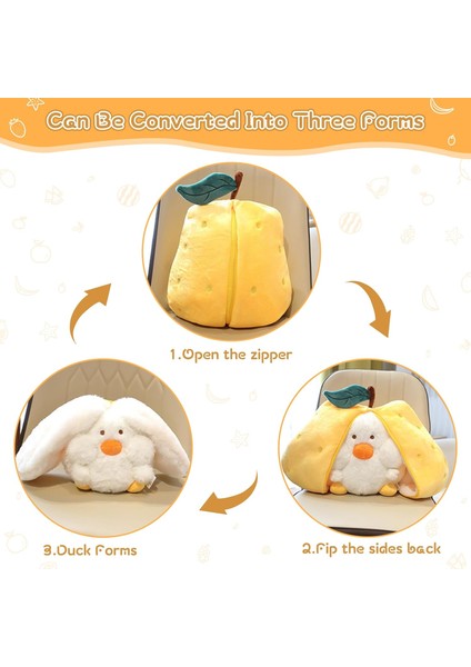 Armut Ördek Peluş Oyuncak 7.8 Inç Sevimli Peluş Sarılma Peluş Yastık Ördek Doldurulmuş Hayvan Yumuşak Peluş Armut Bebek Fermuarlı Uyku Yastıkları Karın Zamanı Oyuncakları Kız Erkek (Yurt Dışından) fırsatları