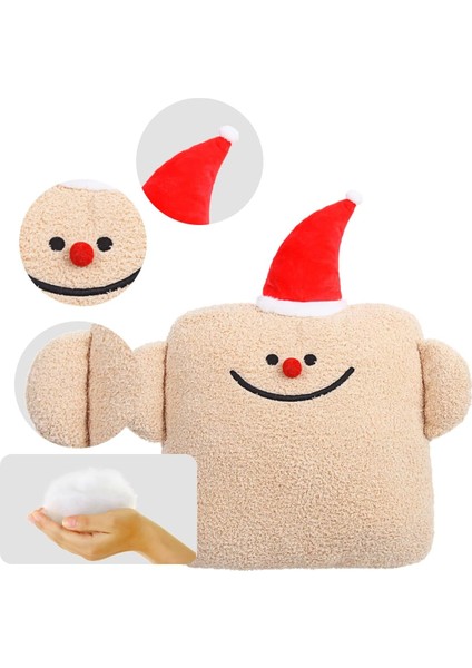 Sevimli Hayalet Peluş Yastık, Yumuşak Kahverengi Kutu Yastık Doldurulmuş Hayvanlar Peluşlar Kawaii Bebek Oyuncak Komik Oda Dekor Hediyeler Kız Erkek Doğum Günü Cadılar Bayramı Noel (Yurt Dışından) fırsatları