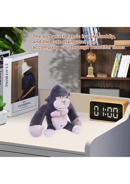 Goril Doldurulmuş Hayvan Orangutan Peluş Oyuncaklar Yumuşak King Kong Doll Kızlar Için Hediye Black9.8 (Yurt Dışından)