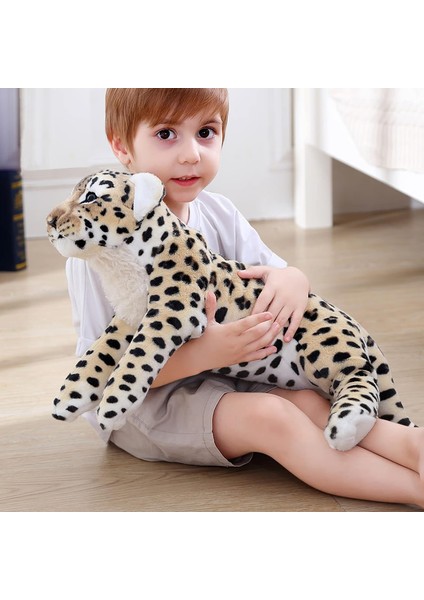 Çita Doldurulmuş Hayvan, 19" Leopar Doldurulmuş Hayvan Çita Doldurulmuş Leopar Peluş Oyuncaklar Sevimli Safari Gerçekçi Doldurulmuş Hayvanlar Jaguar Peluş Kız Erkek Çocuklar Için Ç (Yurt Dışından)