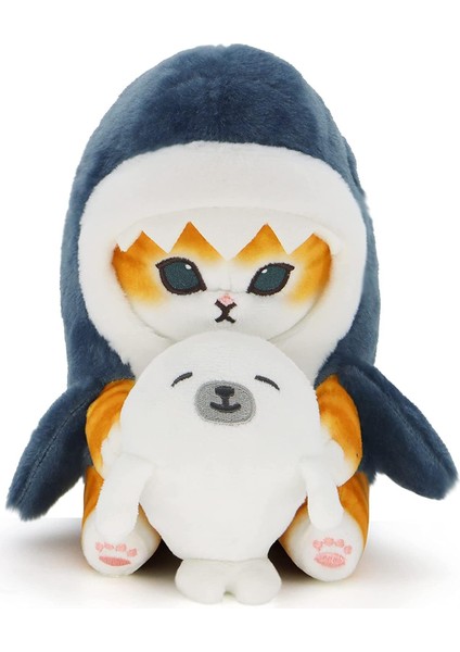 Sevimli Köpekbalığı Kedi Peluş Oyuncak Mühür Kedi Dolması Hayvan Peluş Bebek, 7 '' Yumuşak Dolması Köpekbalığı Yavru Yastık Çocuklar Erkekler Kızlar Için Noel Doğum Günü Hediyeleri (Yurt Dışından)