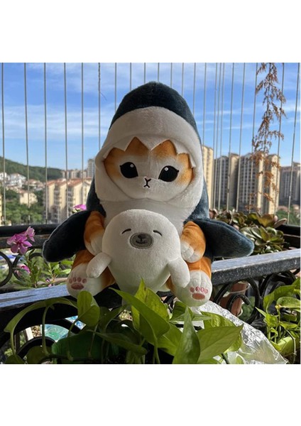 Sevimli Köpekbalığı Kedi Peluş Oyuncak Mühür Kedi Dolması Hayvan Peluş Bebek, 7 '' Yumuşak Dolması Köpekbalığı Yavru Yastık Çocuklar Erkekler Kızlar Için Noel Doğum Günü Hediyeleri (Yurt Dışından)