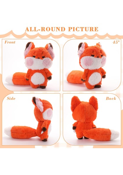 Tilki Doldurulmuş Hayvanlar Peluş, 13.7 Inç Süper Yumuşak Sevimli Tilki Peluş Büyük Kuyruklu Yastık Atın, Erkekler ve Kızlar Için Kawaii Squishy Tilki Peluş Oyuncak (Yurt Dışından)