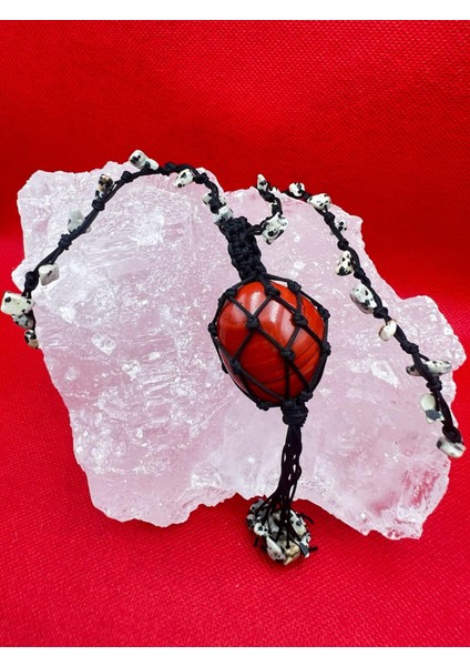 Sertifikalı Jasper Doğal Taş Kolye El Yapımı Handmade Aaa Kalite fiyatları