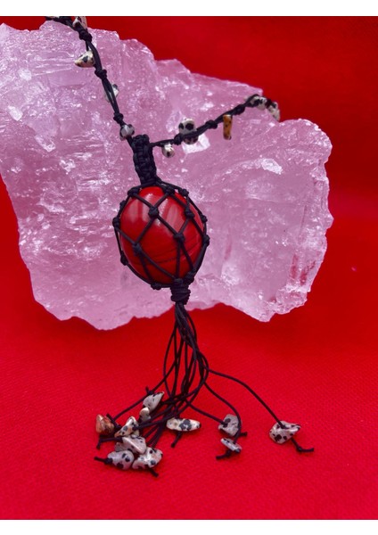 Sertifikalı Jasper Doğal Taş Kolye El Yapımı Handmade Aaa Kalite indirimleri