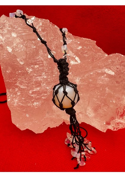 Sertifikalı Opal Doğal Taş Kolye El Yapımı Handmade Aaa Kalite fırsatları