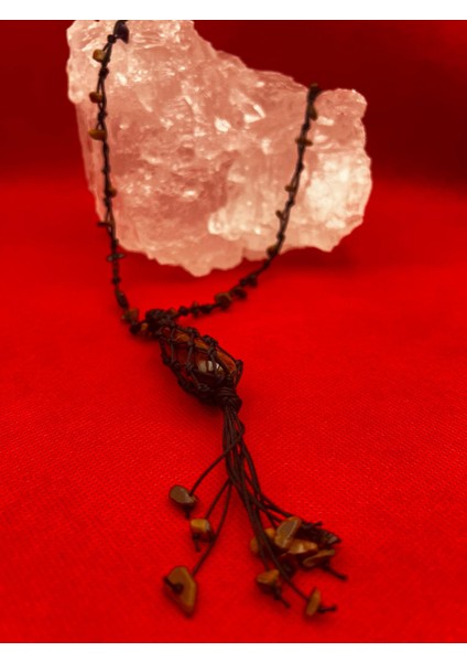 Sertifikalı Kaplan Gözü Doğal Taş Kolye El Yapımı Handmade Aaa Kalite indirimleri