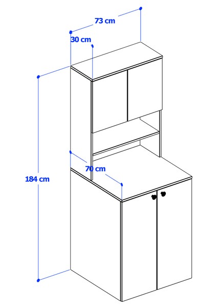 Çamaşır Makinesi Dolabı 004