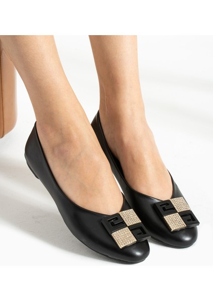 Rex Siyah Taş Toka Detay Kadın Babet fiyatları