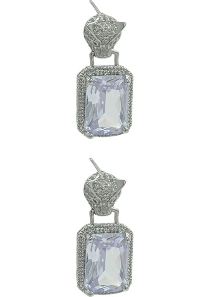 Premium Zirkon Taş Sonsuz Döngü Küpe
