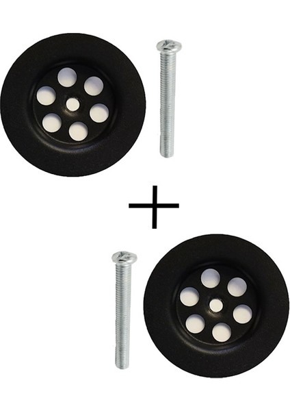 Siyah Lavabo Süzgeci 2'li - 510B2