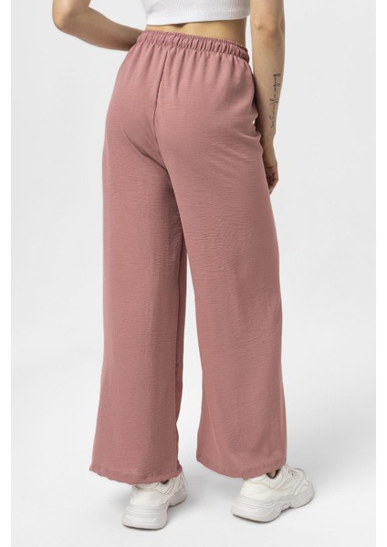 Kadın Beli Lastik Detaylı Bol Paça Pantolon 240240 - indirimleri