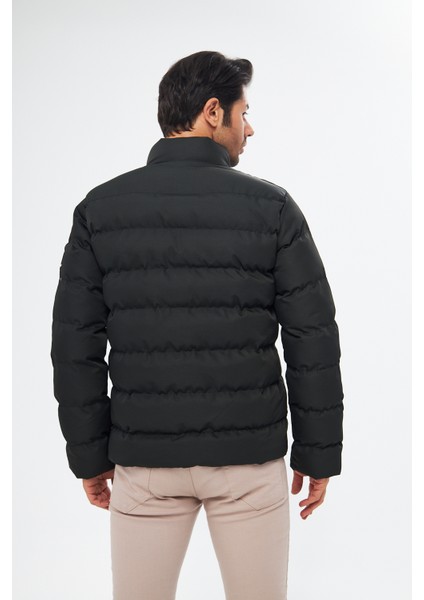 Erkek Orman Yeşili Renk Rahat Şişme Mont Kaban Parka fırsatları