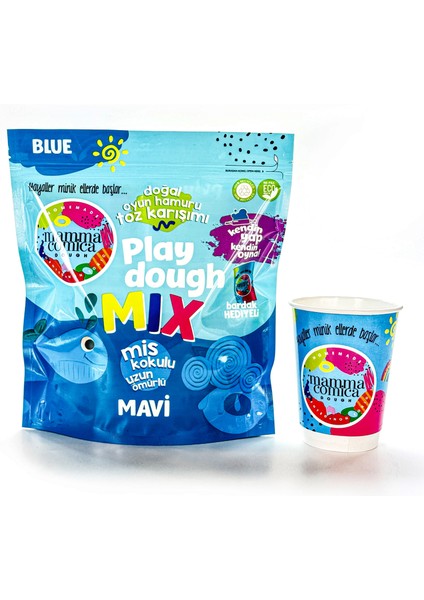 Kendin Yap Kendin Oyna Doğal Oyun Hamuru Toz Karışımı- Mavi -800GR