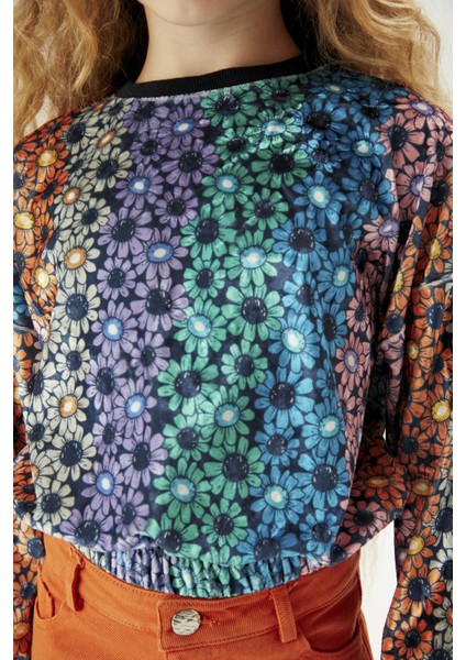 Kız Çocuk Desenli Sweatshirt 23FW0TJ4418 modelleri