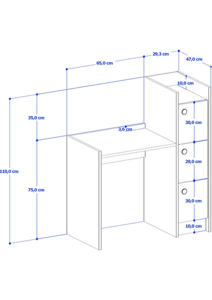 Makyaj Masası 3 fiyatları
