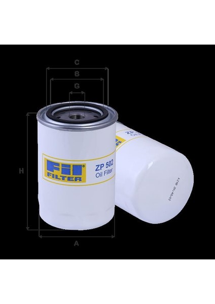 Yağ Filtresi Traktör Massey Ferguson New Holland Ford Ranger (99-06)ZP502 Yag Filtresi Ranger Mazda B Serie 2.5d / 2.5td (4x4) /new Holland Nissan Navara