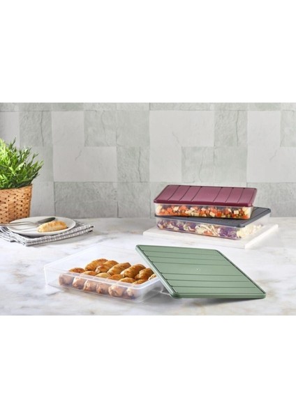 Tekno Trust 2 - 2,99 L Selka Nora 2 Li Nora Saklama Kabı ( 2,5 Lt ) - Mürdüm Plastik 2 Parça