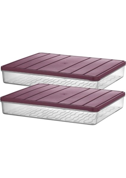 Tekno Trust 2 - 2,99 L Selka Nora 2 Li Nora Saklama Kabı ( 2,5 Lt ) - Mürdüm Plastik 2 Parça