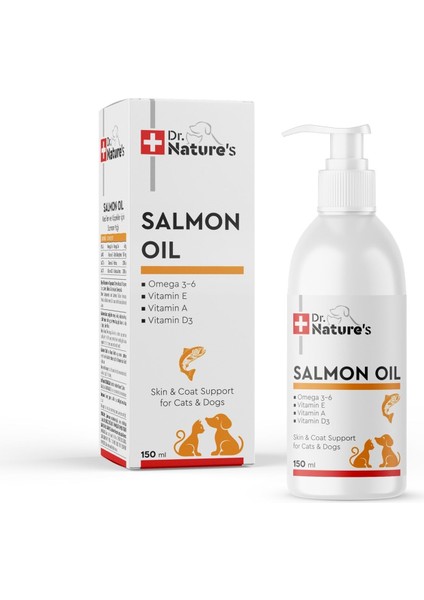 Balık Yağı Salmon Oil 150 Ml(Kedi ve Köpekler Için Tüy Dökülmelerini Önleyici)