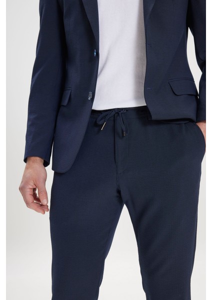 ALTINYILDIZ CLASSICS Erkek Lacivert Slim Fit Dar Kesim Kırlangıç Yaka Desenli Takım Elbise fırsatları