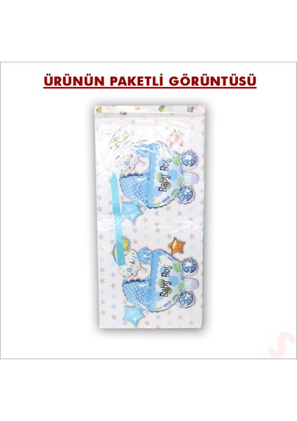 Kapaklı, Katlanır Demonte Karton Kutu, 30CM - Puset & Mavi