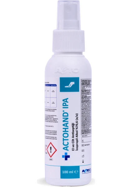 Actohand® Ipa 100 ml | El ve Cilt Antiseptiği - Alkol 75 % (V/v)