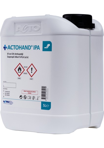 Actohand® Ipa 5 Litre | El ve Cilt Antiseptiği - Alkol 75 % (V/v)