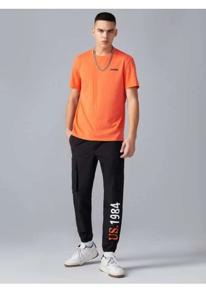 Unisex Turuncu Adventure Baskılı Tshirt fiyatları