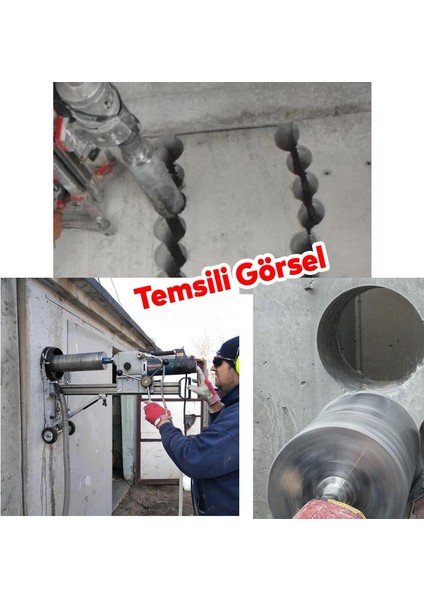 Elmas Karot Ucu 114 mm Shun Beton Zemin Duvar Delme Delik Açma Panç Aparat Uç Deprem Numune Al Test