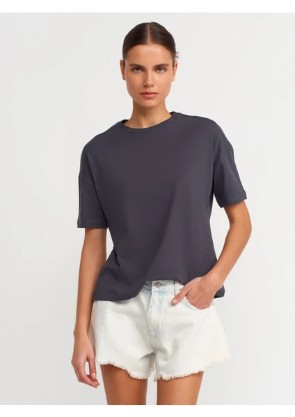 3683 Basic T-Shirt-Antrasit