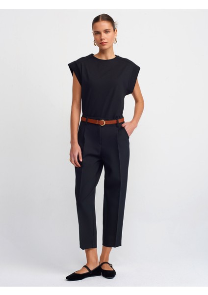 30724 Pamuklu T-Shirt-Siyah