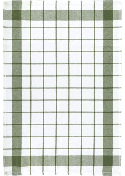 Esila 2'li Kurulama Bezi %100 Pamuklu Iplik Boyalı Özel Dokuma Bej-Yeşil 45X65 cm